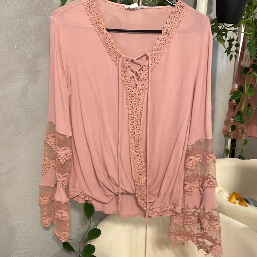 Boho Lace Long Sleeve Top